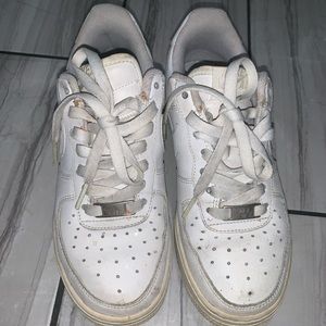 White Nike Air Force Ones